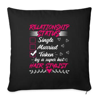 Drôle son et son idée de cadeau Coiffeur - Housse de coussin décorative 45 x 45 cm - noir - Devant