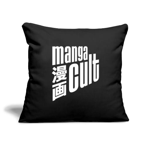 Manga Cult Logo Weiß - Sofakissenbezug 45 x 45 cm