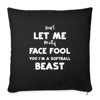 Ne me laisse pas tromper yo... - Housse de coussin décorative 45 x 45 cm - noir - Devant