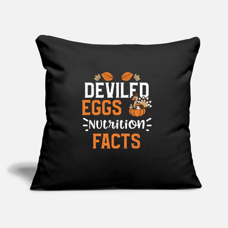 Deviled Eggs Valeur nutritive Housse de coussin décorative 45 x 45 cm