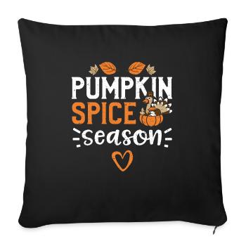 Pumpkin Spice Season - Sofakissenbezug 45 x 45 cm - Schwarz - Vorne