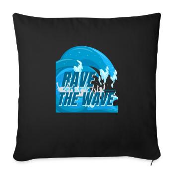 Rave the wave Phalomis - Sofakissenbezug 45 x 45 cm - Schwarz - Vorne