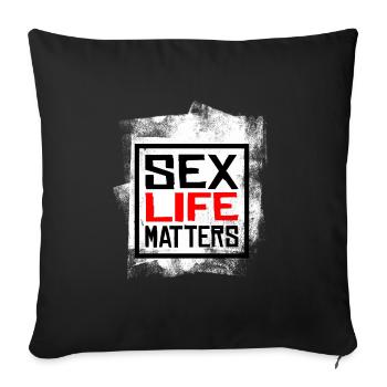 Sex Life Matters - Grunge Vintage - Sofa pillowcase 17,3'' x 17,3'' (45 x 45 cm) - black - Front
