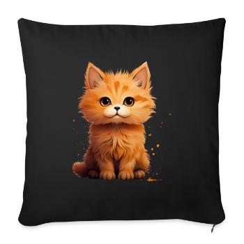 Cute Kitten - Sofakissenbezug 45 x 45 cm - Schwarz - Vorne