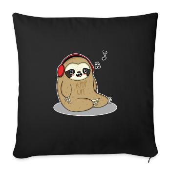 faultier sloth k pop rock musik korea asien band - Sofakissenbezug 45 x 45 cm - Schwarz - Vorne