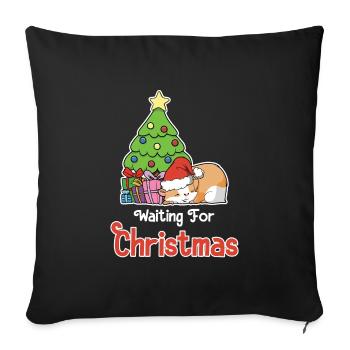 Merry Christmas Santa Guinea Pig Pet Holiday - Sofa pillowcase 17,3'' x 17,3'' (45 x 45 cm) - black - Front