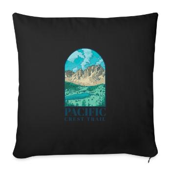 Pacific Crest Trail - Sofa pillowcase 17,3'' x 17,3'' (45 x 45 cm) - black - Front