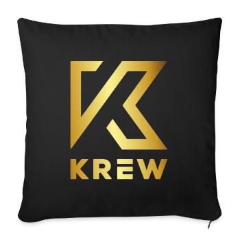 00490 Krew - Housse de coussin décorative 45 x 45 cm - noir - Devant