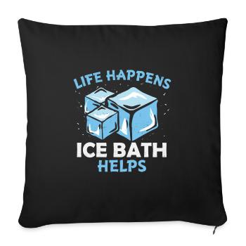 Ice Bath Challenge Ice Bucket Challenge en tant que - Housse de coussin décorative 45 x 45 cm - noir - Devant