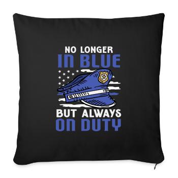 Policier à la retraite Police à la retraite - Housse de coussin décorative 45 x 45 cm - noir - Devant