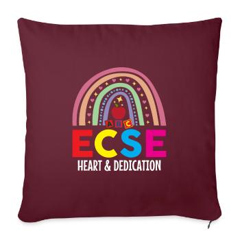 Éducatrice spécialisée en éducation de la petite enfance - Housse de coussin décorative 45 x 45 cm - bordeaux - Devant