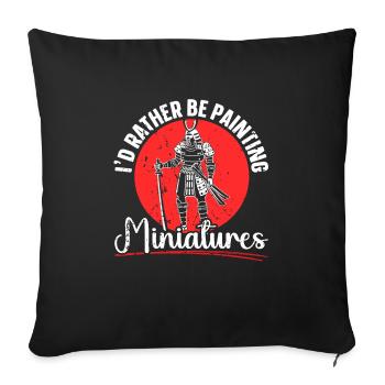 Peinture Miniature Miniaturiste Miniaturiste Chevalier Miniaturiste - Housse de coussin décorative 45 x 45 cm - noir - Devant