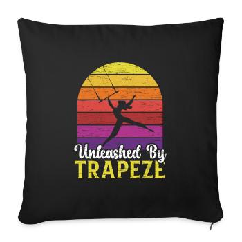 Retro Trapeze Artist Circus Artist Acrobatics - Sofa pillowcase 17,3'' x 17,3'' (45 x 45 cm) - black - Front