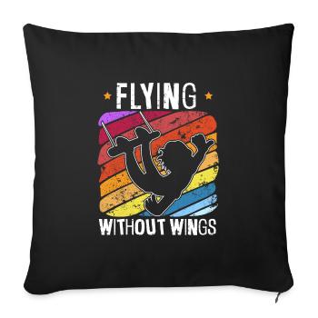 Retro Trapeze Artist Circus Artist Acrobatics - Sofa pillowcase 17,3'' x 17,3'' (45 x 45 cm) - black - Front