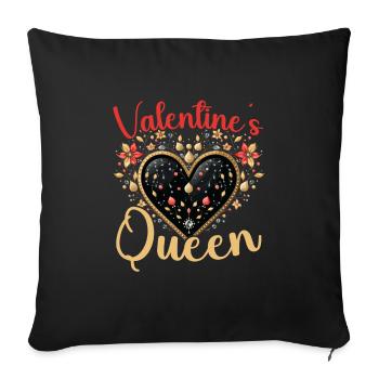 Valentine's Day Gift Wife Girlfriend February 14 - Sofa pillowcase 17,3'' x 17,3'' (45 x 45 cm) - black - Front