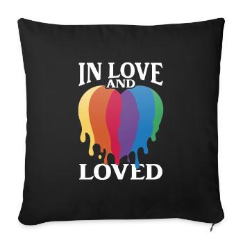 Valentine's Day Gift Wife Girlfriend February 14 - Sofa pillowcase 17,3'' x 17,3'' (45 x 45 cm) - black - Front
