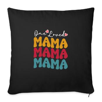 February 14 Valentine's Day Gift Mom Mom - Sofa pillowcase 17,3'' x 17,3'' (45 x 45 cm) - black - Front
