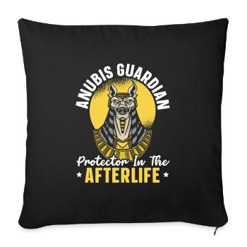 Anubis Egyptian God Mythology Egypt Pharaoh - Sofa pillowcase 17,3'' x 17,3'' (45 x 45 cm) - black - Front