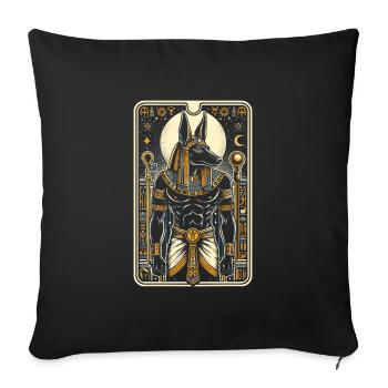 Anubis Egyptian God Mythology Egypt Pharaoh - Sofa pillowcase 17,3'' x 17,3'' (45 x 45 cm) - black - Front