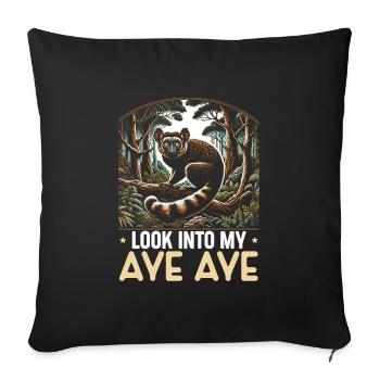 Aye Aye Lemur Süsser Affe Madagaskar - Sofakissenbezug 45 x 45 cm - Schwarz - Vorne