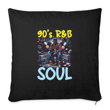 Mélomane des années 90, années 90, - Housse de coussin décorative 45 x 45 cm - noir - Devant