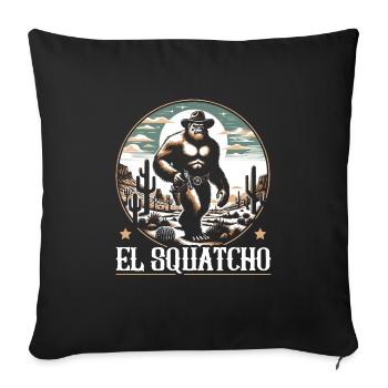 Amant du Bigfoot de l’Ouest Sasquatch Yéti - Housse de coussin décorative 45 x 45 cm - noir - Devant