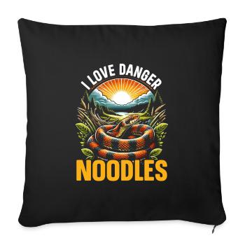 Propriétaire de serpent des blés, herpétologie, - Housse de coussin décorative 45 x 45 cm - noir - Devant