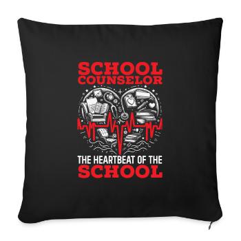 Conseiller scolaire Emploi Travail Orientation professionnelle - Housse de coussin décorative 45 x 45 cm - noir - Devant