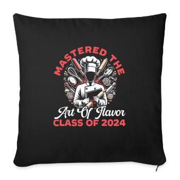 Cooking class at the end of the cooking-cooking class by - Sofa pillowcase 17,3'' x 17,3'' (45 x 45 cm) - black - Front