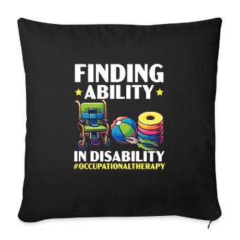 Occupational Therapist Occupational Therapy - Sofa pillowcase 17,3'' x 17,3'' (45 x 45 cm) - black - Front
