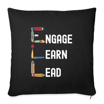Teachers English Teacher Lessons - Sofa pillowcase 17,3'' x 17,3'' (45 x 45 cm) - black - Front
