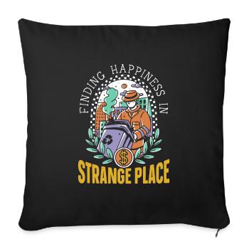 Amateur de bennes à ordures ramassant les ordures, - Housse de coussin décorative 45 x 45 cm - noir - Devant
