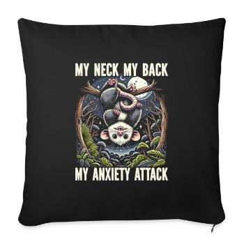 Funny possum wildlife animal lover garbage cat - Sofa pillowcase 17,3'' x 17,3'' (45 x 45 cm) - black - Front