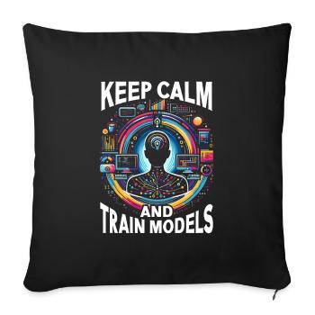 Intelligence artificielle, IA, Machine Learning - Housse de coussin décorative 45 x 45 cm - noir - Devant