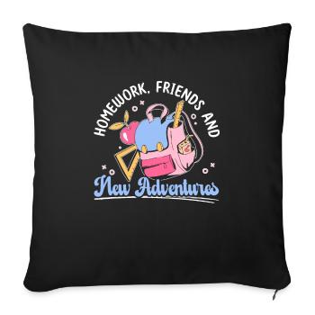 Back To School Clothing Education Teachers Students - Sofa pillowcase 17,3'' x 17,3'' (45 x 45 cm) - black - Front
