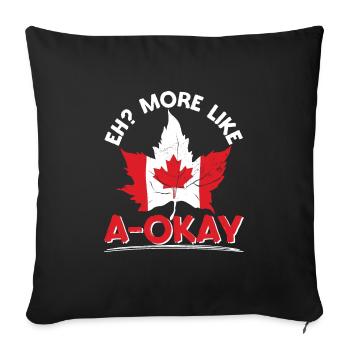 Canada tag country nationality Maple Leaf Canadian - Sofa pillowcase 17,3'' x 17,3'' (45 x 45 cm) - black - Front