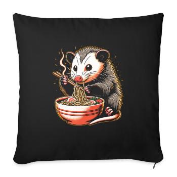 Funny possum animal lover garbage cat - Sofa pillowcase 17,3'' x 17,3'' (45 x 45 cm) - black - Front