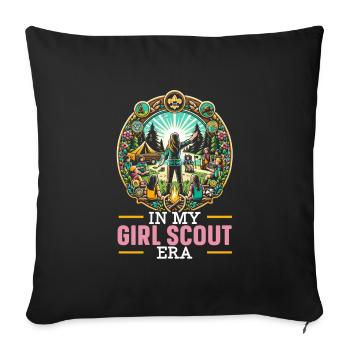 Scout Leader Scout Group Camping Hiking - Sofa pillowcase 17,3'' x 17,3'' (45 x 45 cm) - black - Front