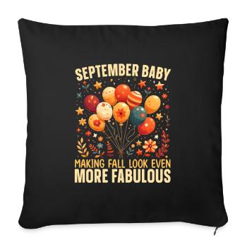 Happy Birthday, Celebrating Bday Party, - Sofa pillowcase 17,3'' x 17,3'' (45 x 45 cm) - black - Front