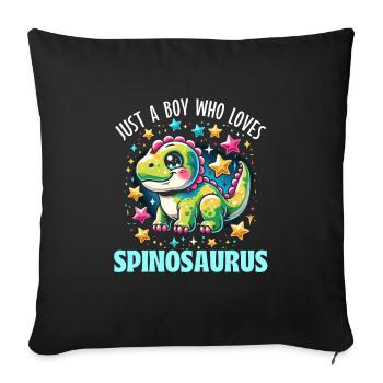 DinosaAmoureux des dinosaures, Fan de dinosaures, Paléontologue - Housse de coussin décorative 45 x 45 cm - noir - Devant