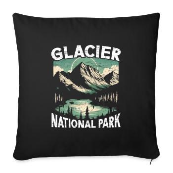 Gletscher-nationalpark Outdoor-reisen Usa Amerika - Sofakissenbezug 45 x 45 cm - Schwarz - Vorne