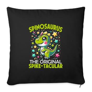 Dinosaur lover, dino fan - Sofa pillowcase 17,3'' x 17,3'' (45 x 45 cm) - black - Front