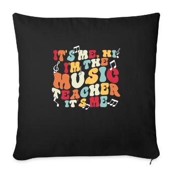 Music Teacher Music School Musician Musical - Sofa pillowcase 17,3'' x 17,3'' (45 x 45 cm) - black - Front