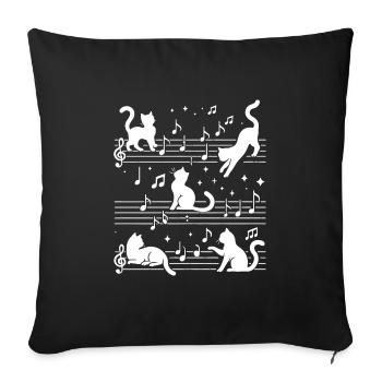 Music Teacher Music School Musician Musical - Sofa pillowcase 17,3'' x 17,3'' (45 x 45 cm) - black - Front