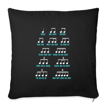 Music Teacher Music School Musician Musical - Sofa pillowcase 17,3'' x 17,3'' (45 x 45 cm) - black - Front