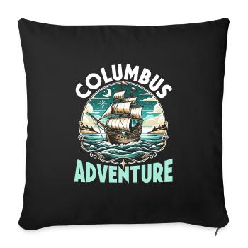 Columbus Day Amerika 1492 Usa Entdeckung - Sofakissenbezug 45 x 45 cm - Schwarz - Vorne