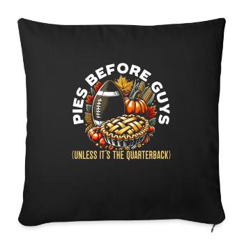 Thanksgiving Football - Sofakissenbezug 45 x 45 cm - Schwarz - Vorne