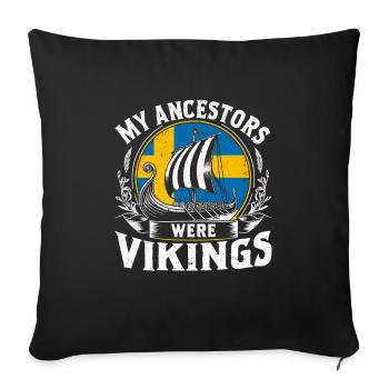 Culture viking nordique Mythologie nordique - Housse de coussin décorative 45 x 45 cm - noir - Devant