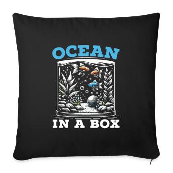 aquariophile aquariophile aquariophile - Housse de coussin décorative 45 x 45 cm - noir - Devant