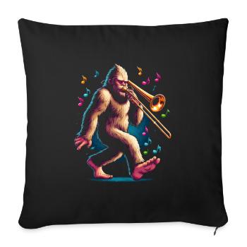 Trombonist Musician Trombone Musical - Sofa pillowcase 17,3'' x 17,3'' (45 x 45 cm) - black - Front